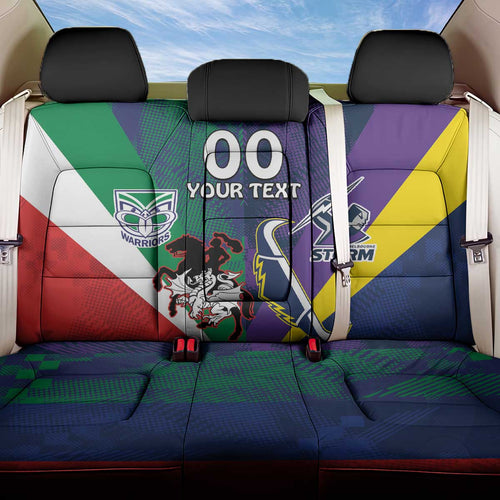 Custom Dragons-Cowboys Combine Storm-Warriors Back Car Seat Cover Sport Style Version 02