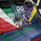 Custom Dragons-Cowboys Combine Storm-Warriors Back Car Seat Cover Sport Style Version 02