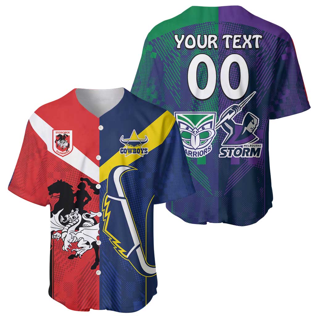 Custom Dragons-Cowboys Combine Storm-Warriors Baseball Jersey Sport Style Version 02
