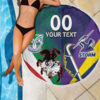 Custom Dragons-Cowboys Combine Storm-Warriors Beach Blanket Sport Style Version 02