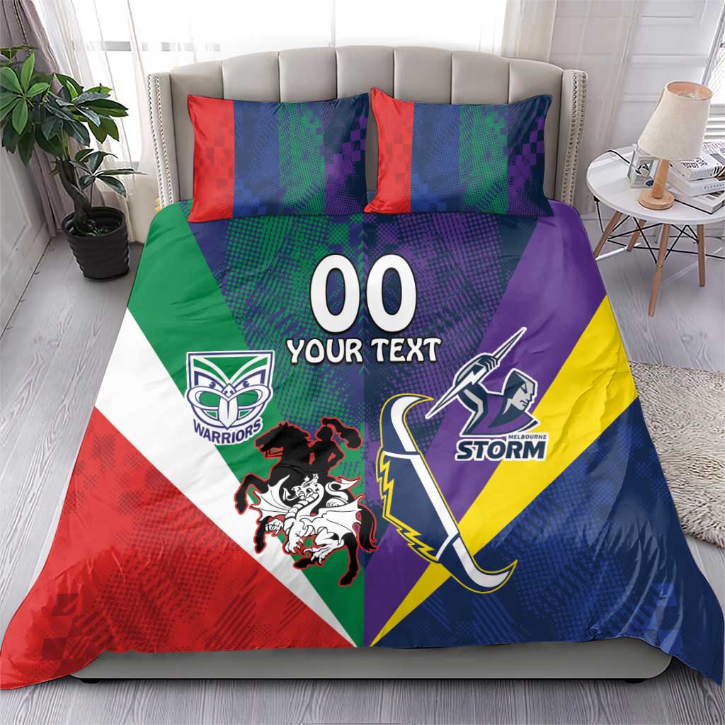 Custom Dragons-Cowboys Combine Storm-Warriors Bedding Set Sport Style Version 02