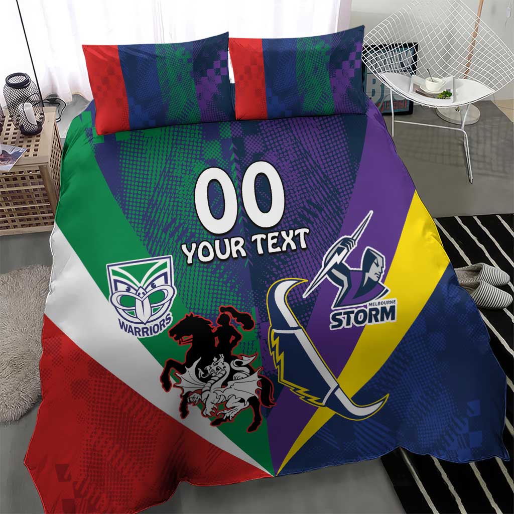 Custom Dragons-Cowboys Combine Storm-Warriors Bedding Set Sport Style Version 02