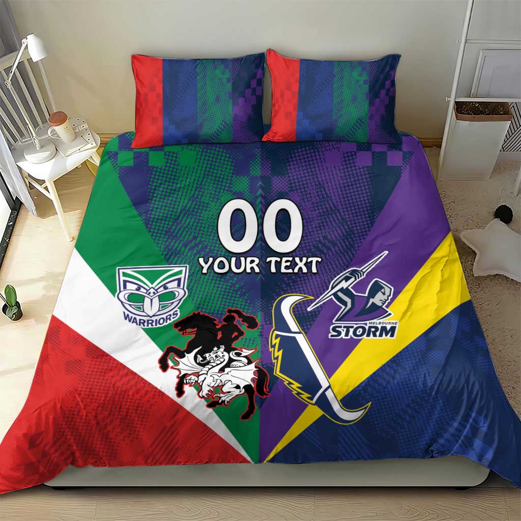 Custom Dragons-Cowboys Combine Storm-Warriors Bedding Set Sport Style Version 02