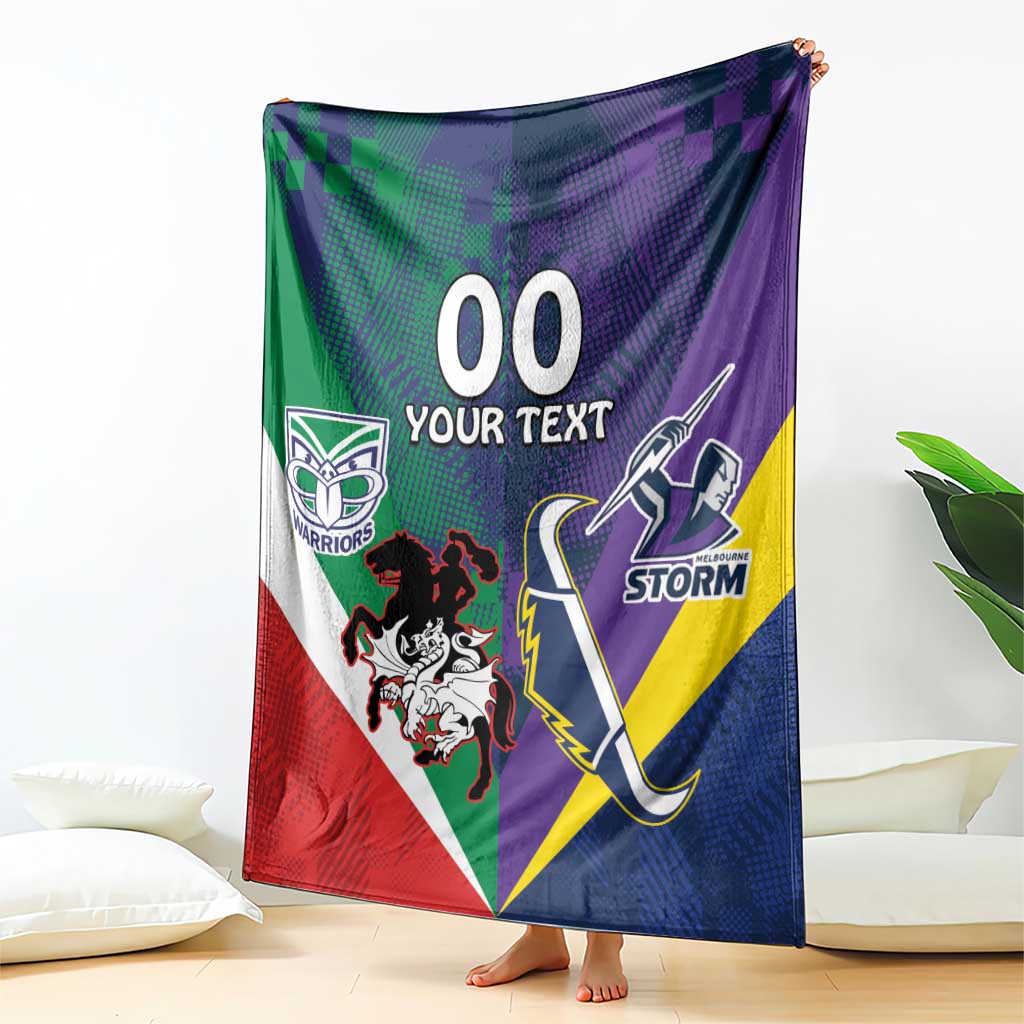 Custom Dragons-Cowboys Combine Storm-Warriors Blanket Sport Style Version 02