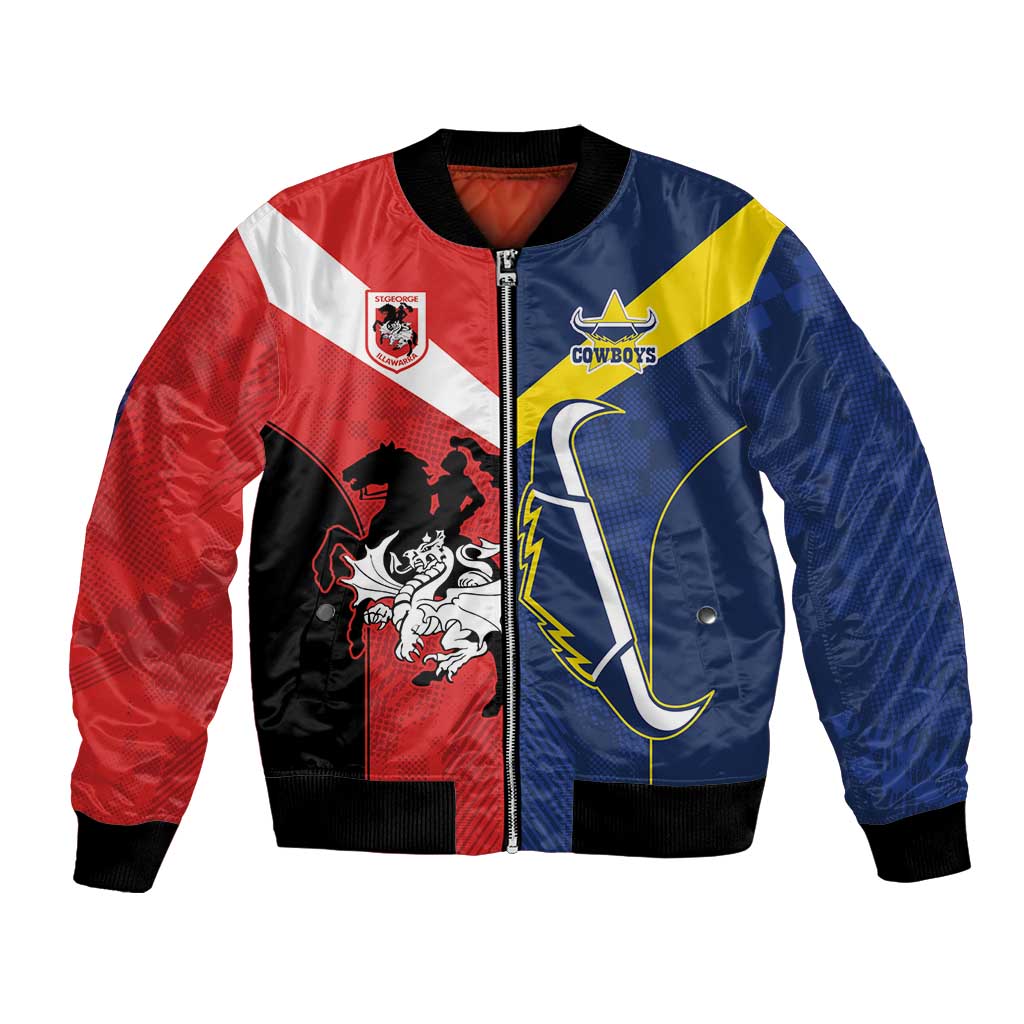 Custom Dragons-Cowboys Combine Storm-Warriors Bomber Jacket Sport Style Version 02