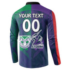 Custom Dragons-Cowboys Combine Storm-Warriors Button Sweatshirt Sport Style Version 02