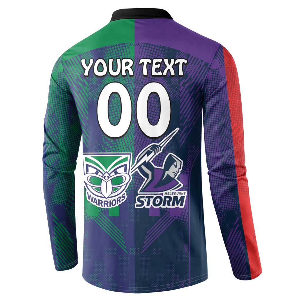 Custom Dragons-Cowboys Combine Storm-Warriors Button Sweatshirt Sport Style Version 02
