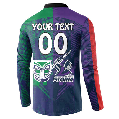 Custom Dragons-Cowboys Combine Storm-Warriors Button Sweatshirt Sport Style Version 02
