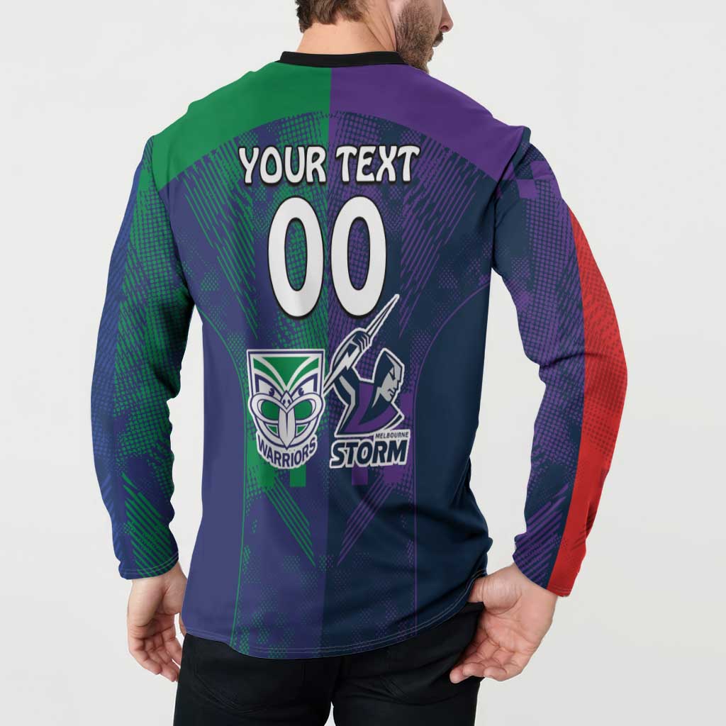 Custom Dragons-Cowboys Combine Storm-Warriors Button Sweatshirt Sport Style Version 02