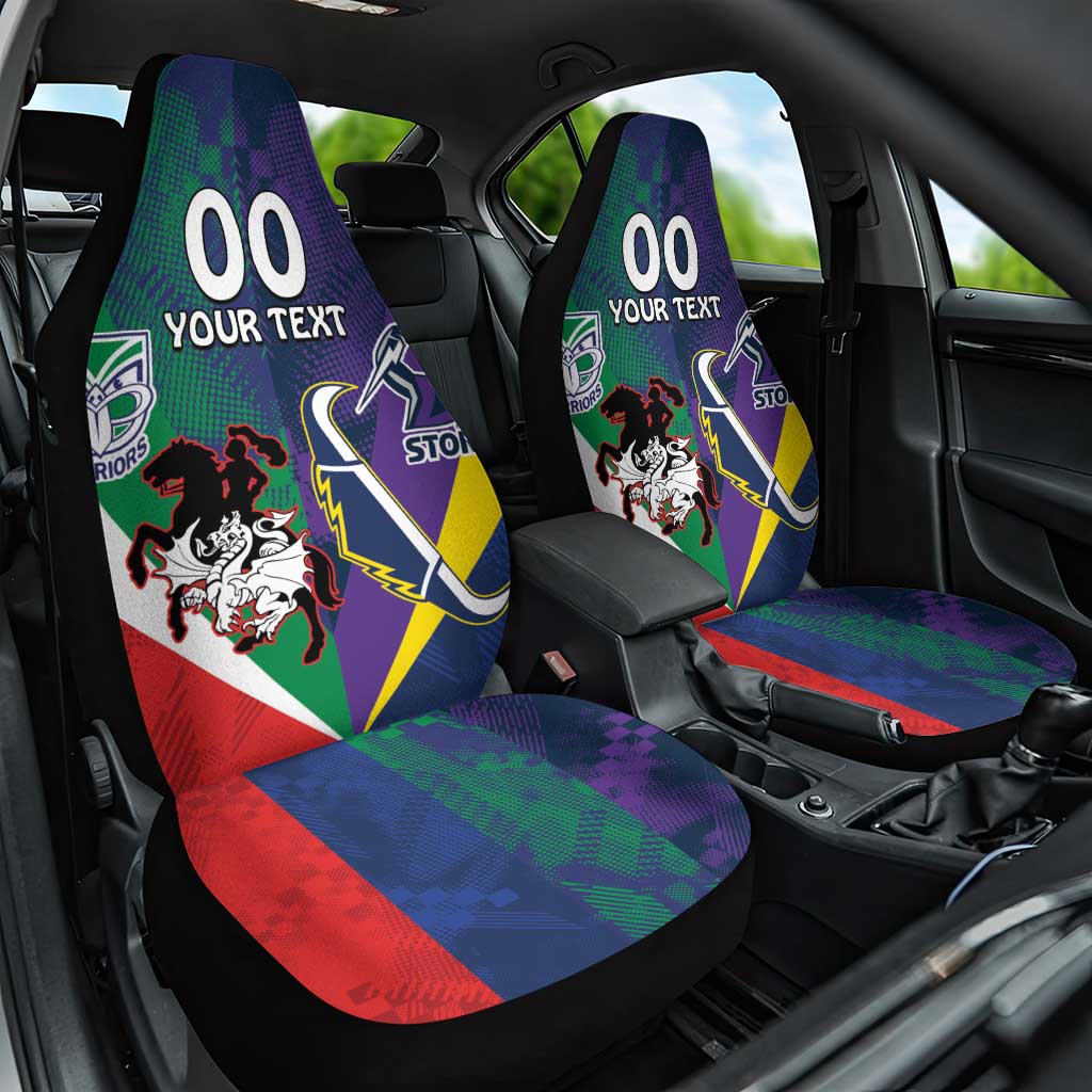 Custom Dragons-Cowboys Combine Storm-Warriors Car Seat Cover Sport Style Version 02