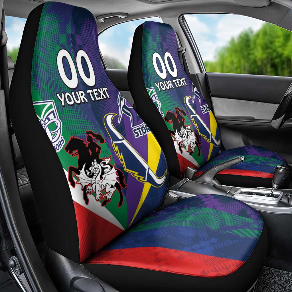 Custom Dragons-Cowboys Combine Storm-Warriors Car Seat Cover Sport Style Version 02