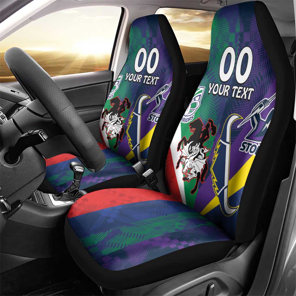 Custom Dragons-Cowboys Combine Storm-Warriors Car Seat Cover Sport Style Version 02