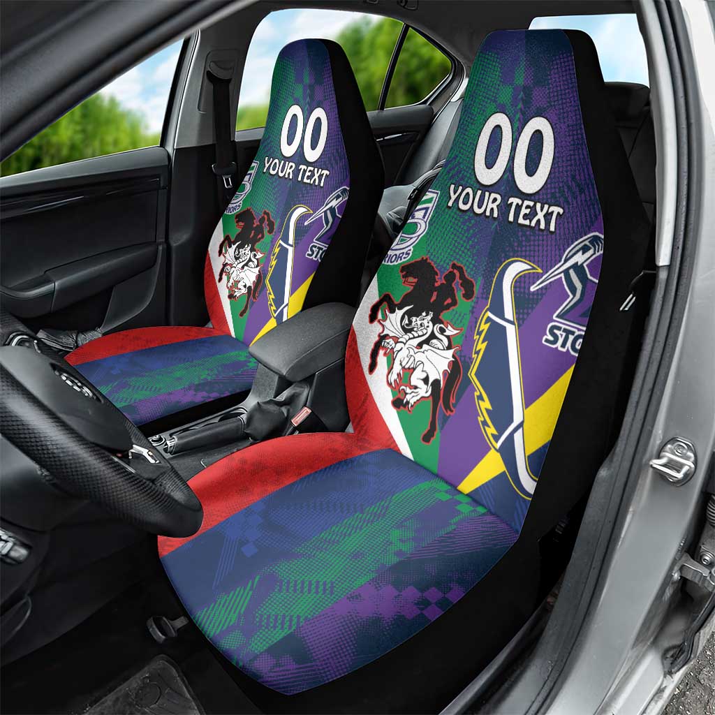 Custom Dragons-Cowboys Combine Storm-Warriors Car Seat Cover Sport Style Version 02