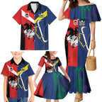 Custom Dragons-Cowboys Combine Storm-Warriors Family Matching Mermaid Dress and Hawaiian Shirt Sport Style Version 02