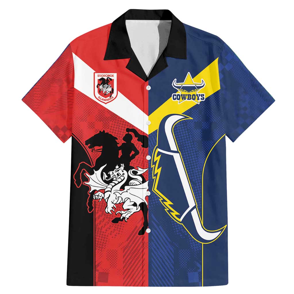 Custom Dragons-Cowboys Combine Storm-Warriors Family Matching Mermaid Dress and Hawaiian Shirt Sport Style Version 02