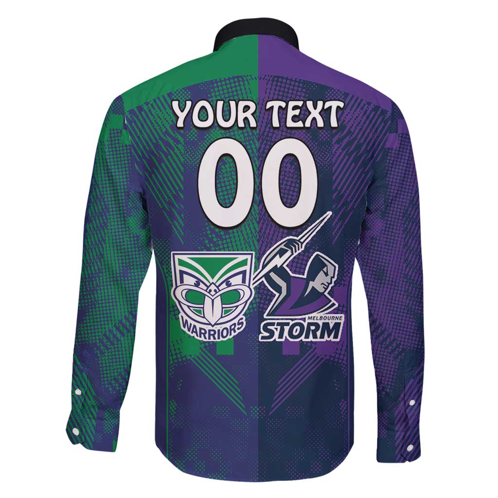 Custom Dragons-Cowboys Combine Storm-Warriors Family Matching Off Shoulder Maxi Dress and Hawaiian Shirt Sport Style Version 02