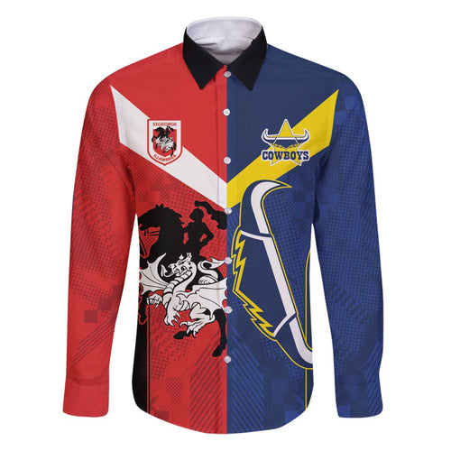 Custom Dragons-Cowboys Combine Storm-Warriors Family Matching Puletasi and Hawaiian Shirt Sport Style Version 02