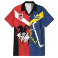 Custom Dragons-Cowboys Combine Storm-Warriors Family Matching Tank Maxi Dress and Hawaiian Shirt Sport Style Version 02