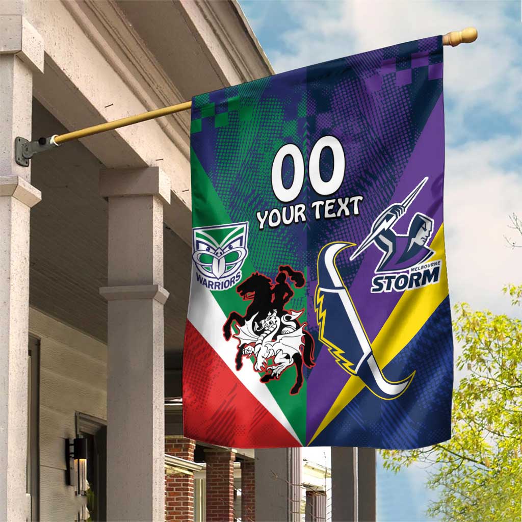 Custom Dragons-Cowboys Combine Storm-Warriors Garden Flag Sport Style Version 02