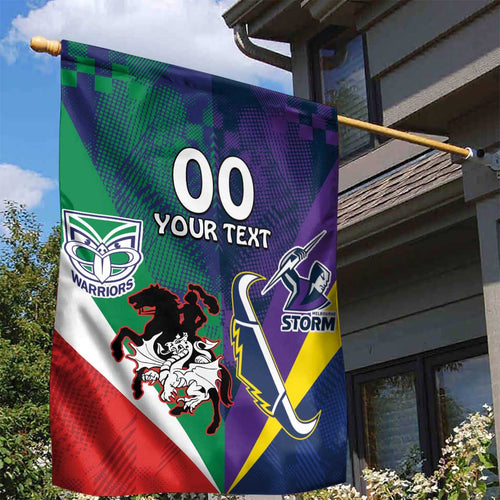 Custom Dragons-Cowboys Combine Storm-Warriors Garden Flag Sport Style Version 02
