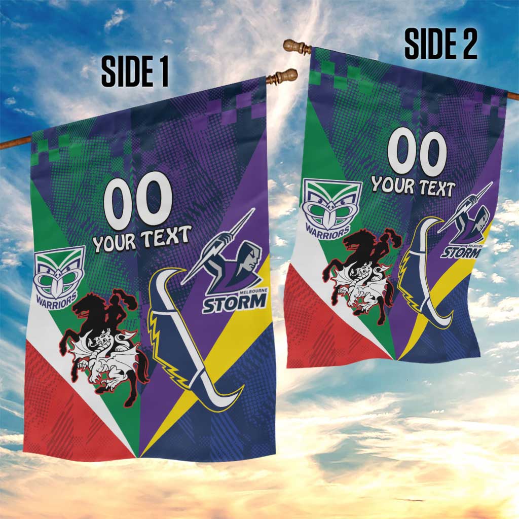 Custom Dragons-Cowboys Combine Storm-Warriors Garden Flag Sport Style Version 02