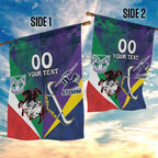 Custom Dragons-Cowboys Combine Storm-Warriors Garden Flag Sport Style Version 02