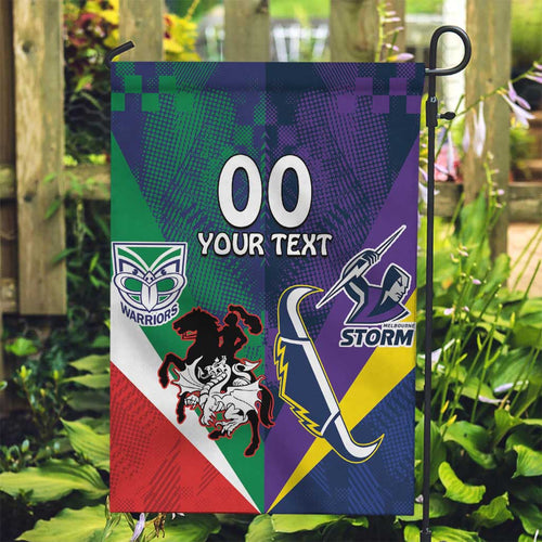 Custom Dragons-Cowboys Combine Storm-Warriors Garden Flag Sport Style Version 02