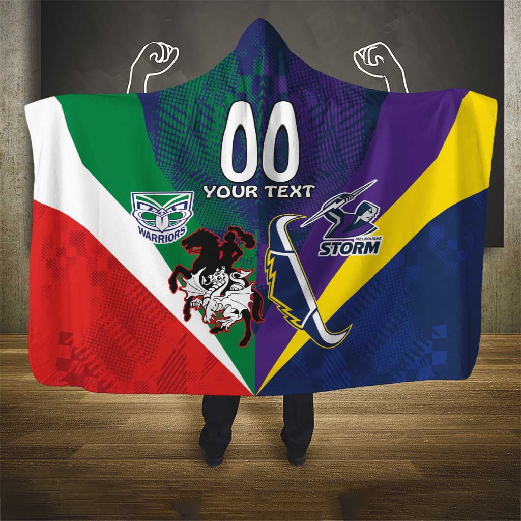 Custom Dragons-Cowboys Combine Storm-Warriors Hooded Blanket Sport Style Version 02