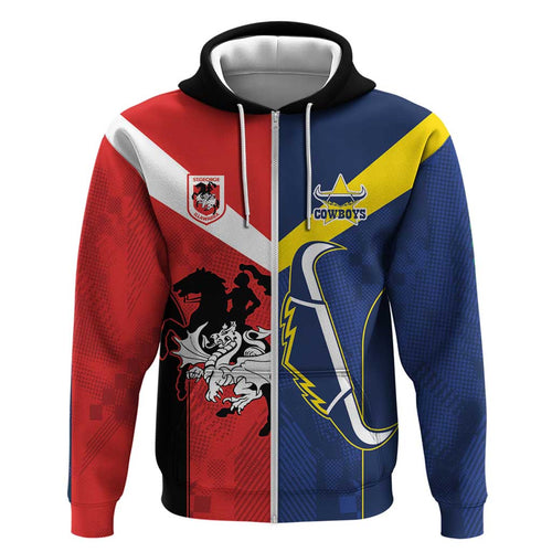 Custom Dragons-Cowboys Combine Storm-Warriors Hoodie Sport Style Version 02