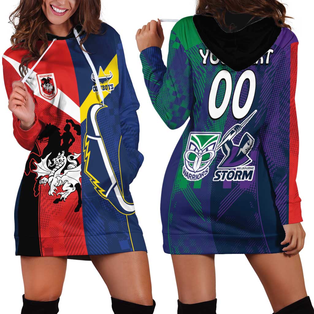 Custom Dragons-Cowboys Combine Storm-Warriors Hoodie Dress Sport Style Version 02