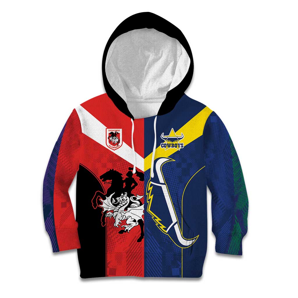 Custom Dragons-Cowboys Combine Storm-Warriors Kid Hoodie Sport Style Version 02