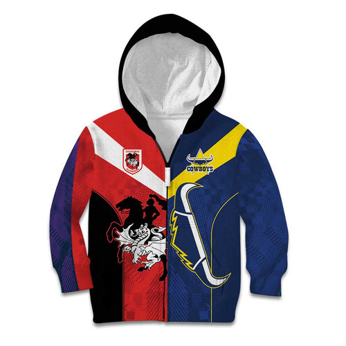 Custom Dragons-Cowboys Combine Storm-Warriors Kid Hoodie Sport Style Version 02