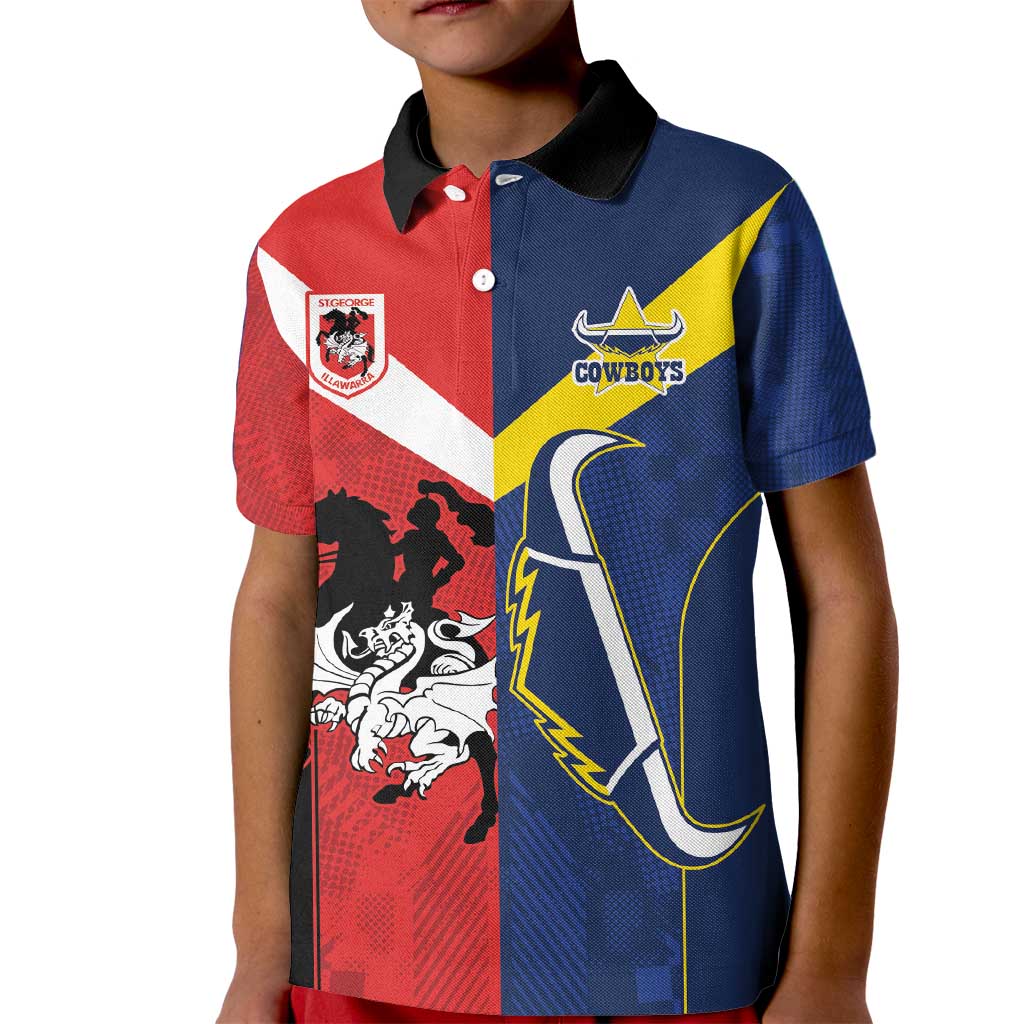 Custom Dragons-Cowboys Combine Storm-Warriors Kid Polo Shirt Sport Style Version 02