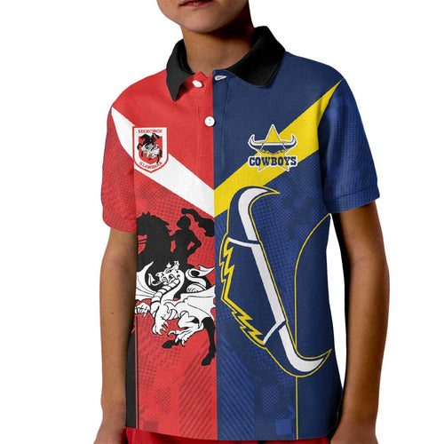 Custom Dragons-Cowboys Combine Storm-Warriors Kid Polo Shirt Sport Style Version 02