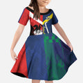 Custom Dragons-Cowboys Combine Storm-Warriors Kid Short Sleeve Dress Sport Style Version 02