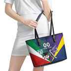 Custom Dragons-Cowboys Combine Storm-Warriors Leather Tote Bag Sport Style Version 02