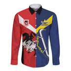 Custom Dragons-Cowboys Combine Storm-Warriors Long Sleeve Button Shirt Sport Style Version 02