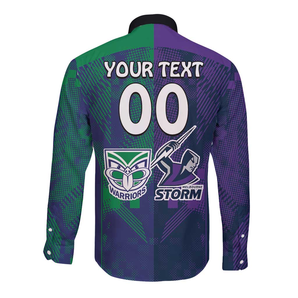 Custom Dragons-Cowboys Combine Storm-Warriors Long Sleeve Button Shirt Sport Style Version 02