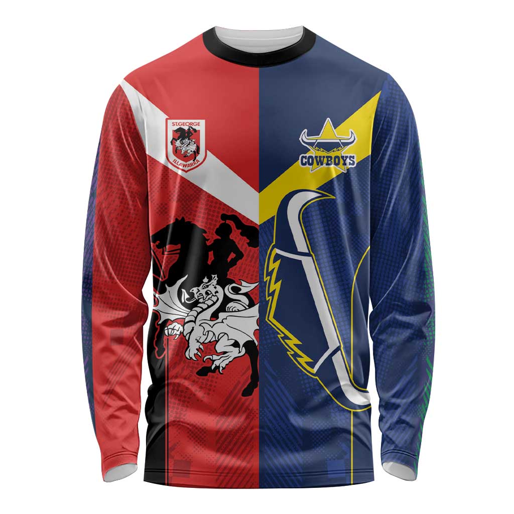 Custom Dragons-Cowboys Combine Storm-Warriors Long Sleeve Shirt Sport Style Version 02