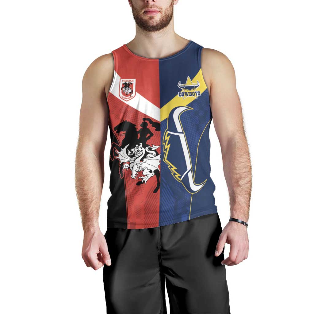 Custom Dragons-Cowboys Combine Storm-Warriors Men Tank Top Sport Style Version 02