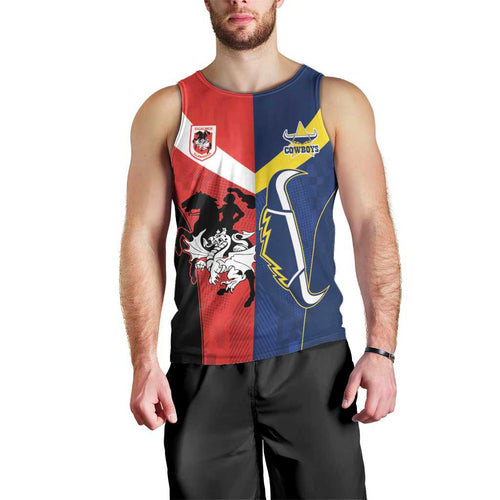Custom Dragons-Cowboys Combine Storm-Warriors Men Tank Top Sport Style Version 02
