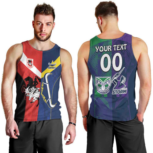 Custom Dragons-Cowboys Combine Storm-Warriors Men Tank Top Sport Style Version 02