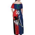 Custom Dragons-Cowboys Combine Storm-Warriors Off Shoulder Maxi Dress Sport Style Version 02