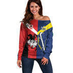 Custom Dragons-Cowboys Combine Storm-Warriors Off Shoulder Sweater Sport Style Version 02