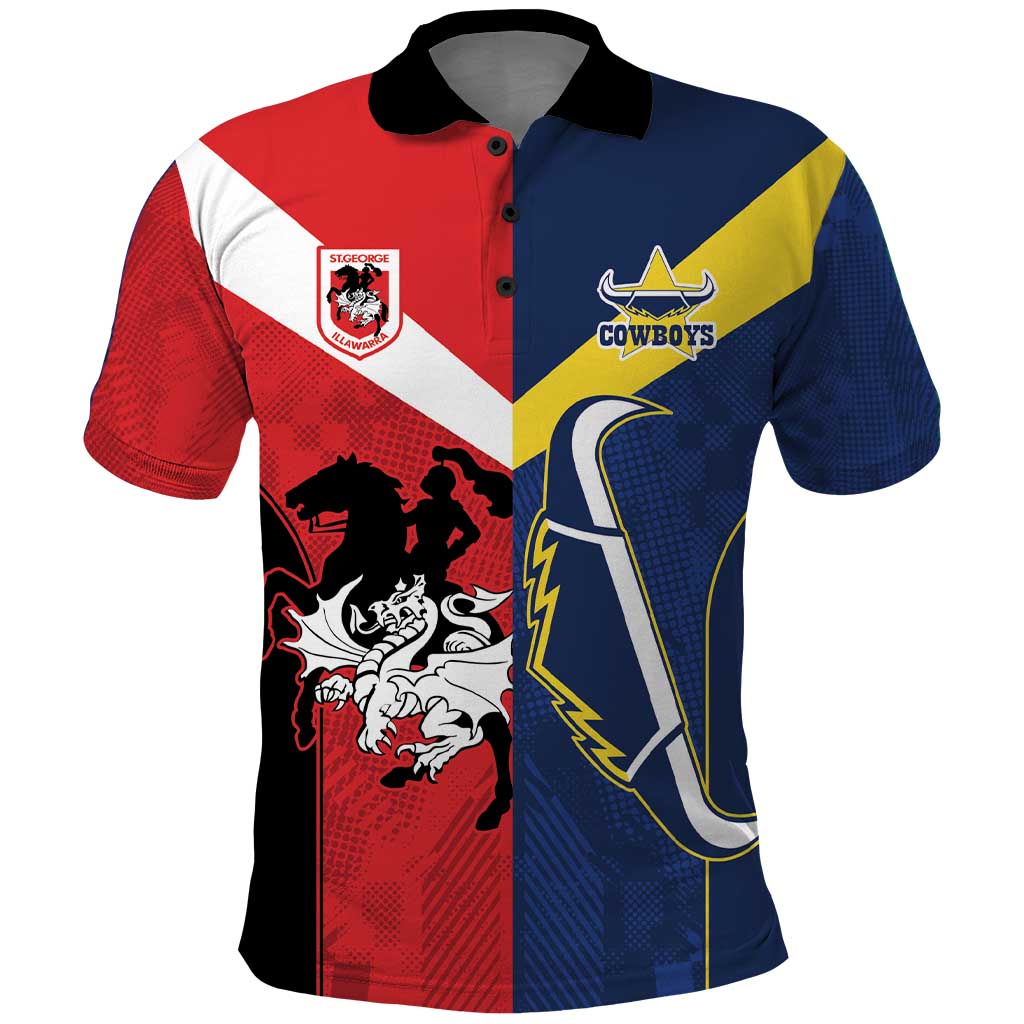 Custom Dragons-Cowboys Combine Storm-Warriors Polo Shirt Sport Style Version 02