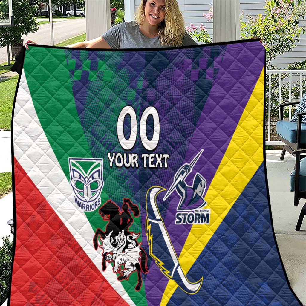 Custom Dragons-Cowboys Combine Storm-Warriors Quilt Sport Style Version 02