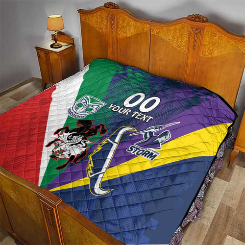 Custom Dragons-Cowboys Combine Storm-Warriors Quilt Sport Style Version 02