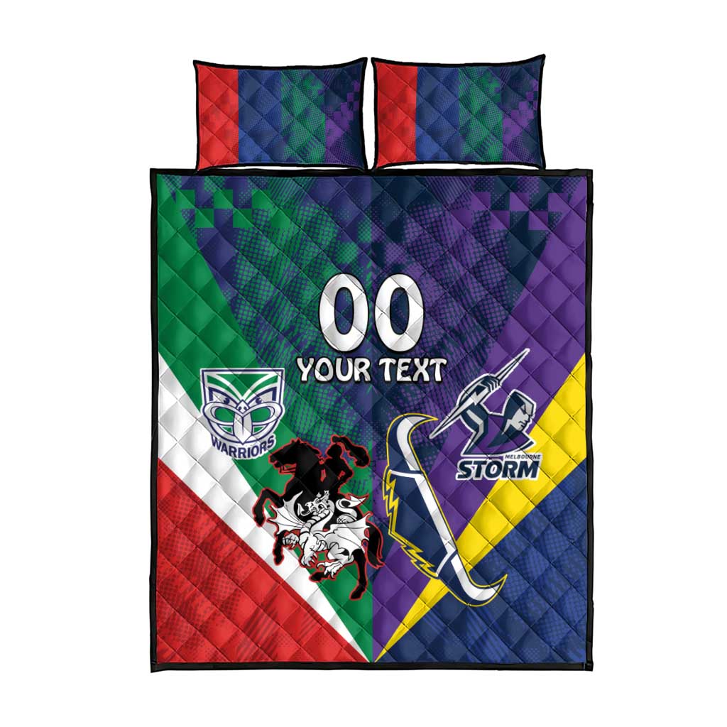 Custom Dragons-Cowboys Combine Storm-Warriors Quilt Bed Set Sport Style Version 02