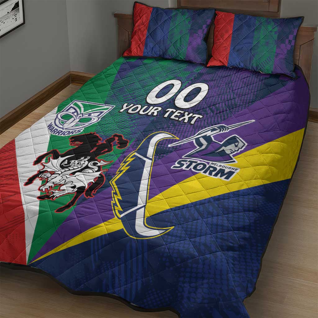 Custom Dragons-Cowboys Combine Storm-Warriors Quilt Bed Set Sport Style Version 02
