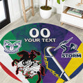 Custom Dragons-Cowboys Combine Storm-Warriors Round Carpet Sport Style Version 02